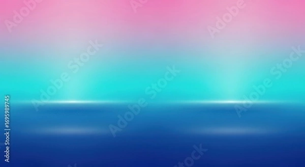 Fototapeta Abstract gradient background with soft light beams and reflections