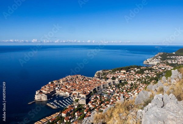 Obraz Top view of Dubrovnik old town 