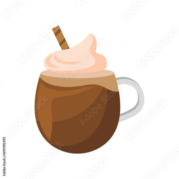 Fototapeta Frosty Drink Vector Illustration