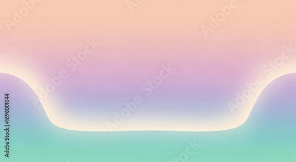 Obraz Soft pastel gradient with subtle light glow and curved edges