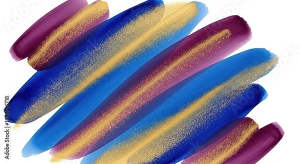 Fototapeta Brushstrokes of Color: A vibrant display of painterly brushstrokes, an abstract composition of flowing colors and textures, expressing artistic movement and modern design