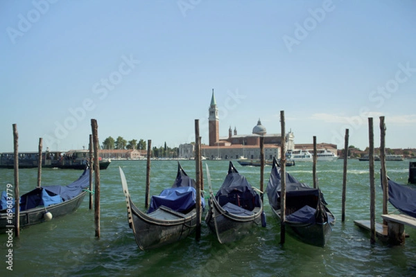 Obraz Some gondolas in Venice