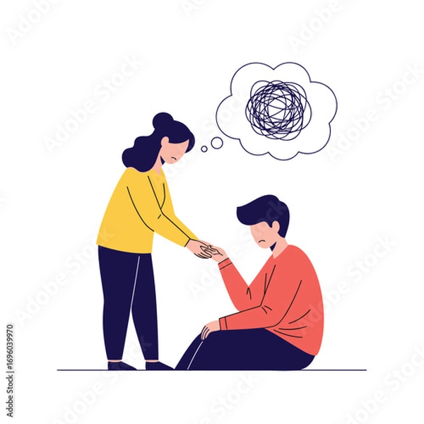 Obraz Offering support and understanding during difficult times of mental health struggles and emotional distress