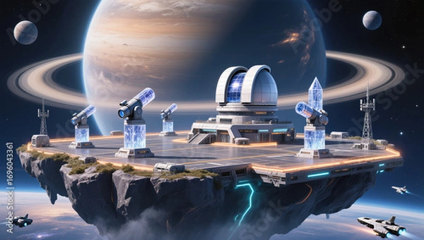 Fototapeta Space observatory highlights advanced tech and exploration