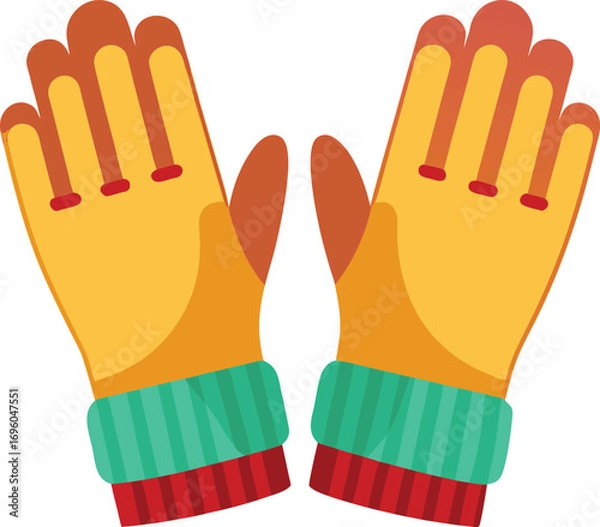 Fototapeta hand in gloves