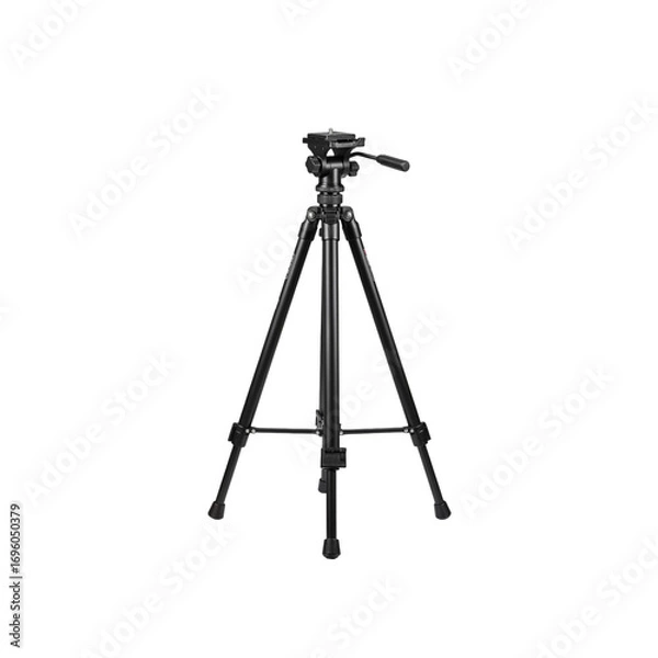Fototapeta Professional camera tripod for stable photography and videography equipment transparent background