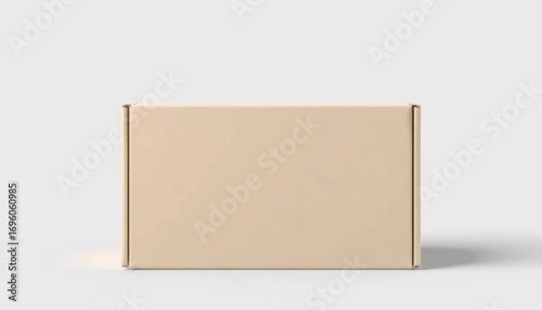Obraz Minimalist Empty Cardboard Box with Plain Design