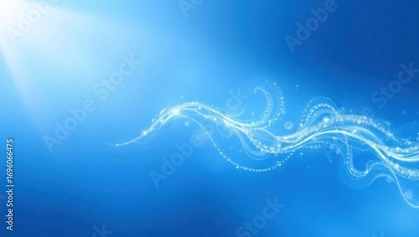 Obraz Abstract Light Trails in a Clear Blue Sky