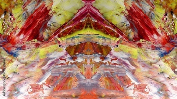 Fototapeta Abstract art background . Hand painting artwork on canvas .