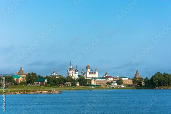 Obraz View on Solovetsky monastery from the White sea.