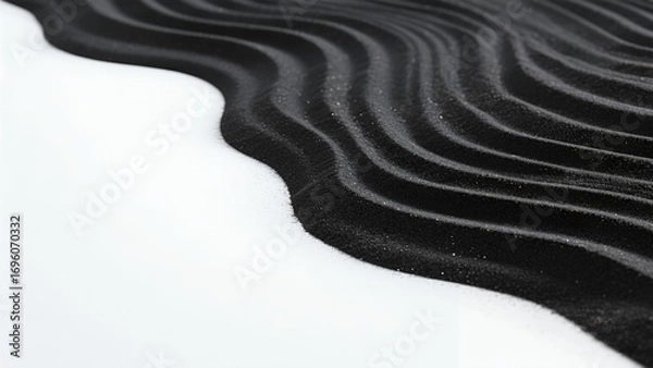 Obraz Minimalist black sand landscape