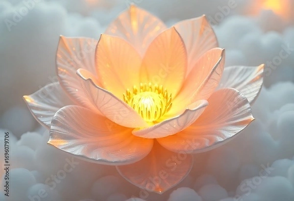 Fototapeta Beautiful lotus flower with light high resolution image