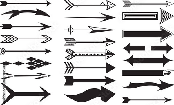 Fototapeta Arrows special Eps, Vector Images Black and White