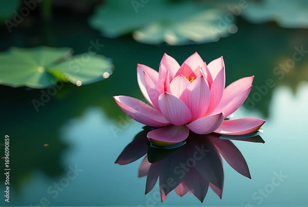 Fototapeta pink water lily