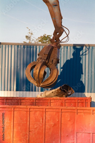Fototapeta Crane Grabber Loading