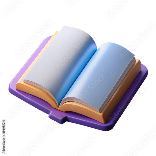Fototapeta Open Book Illustration: Knowledge, Learning, and Education Concept