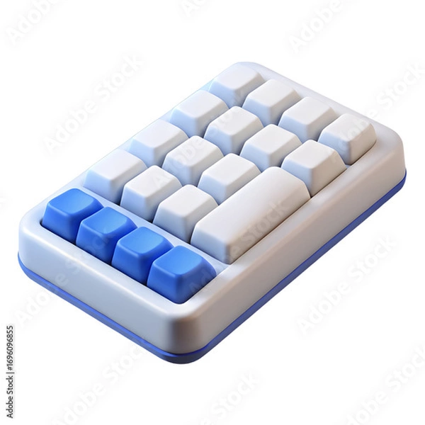 Fototapeta Compact Ergonomic Keyboard: Modern Minimalist Design for Efficient Typing