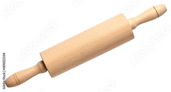 Fototapeta a bakery rolling pin isolated on white