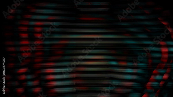 Obraz A screen display with rgb shift glitch scan lines pattern abstract background