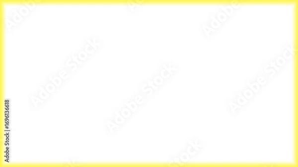Obraz Bright Yellow Rectangle Border on transparent frame