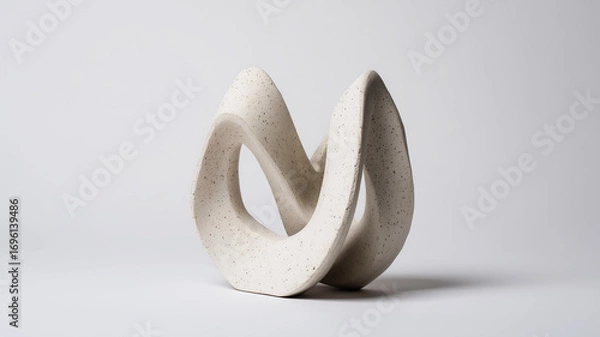 Obraz Abstract ceramic sculpture with transparent background