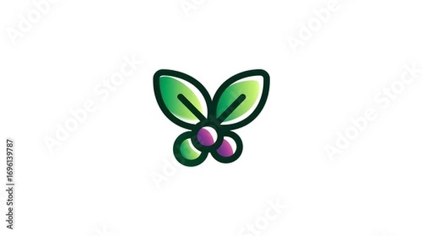 Fototapeta Detailed Minimalistic and Vibrant Phytonutrients Icon for Digital and Print Media with Dynamic Gradient Effects