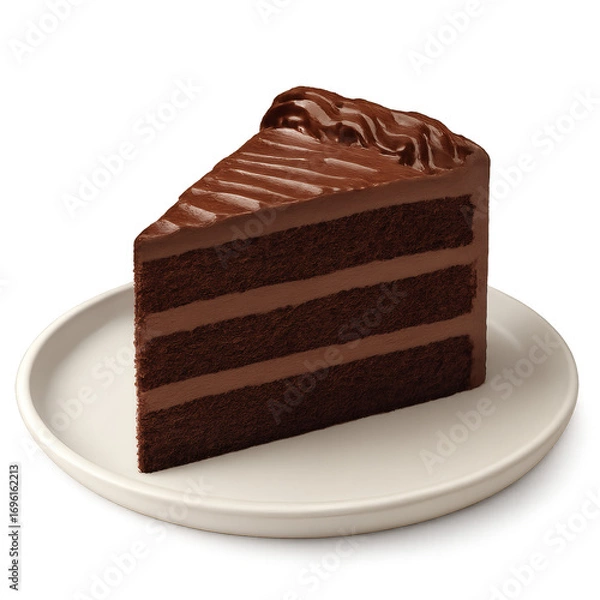 Obraz Slice of Chocolate Layer Cake