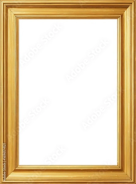 Fototapeta Gold picture frame, empty