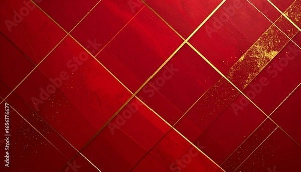 Obraz Abstract red and gold design