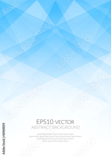 Fototapeta Abstract background with translucent geometric shapes. Shades of colors.