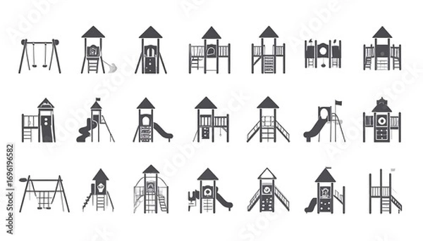 Obraz Playground Equipment Illustrations
