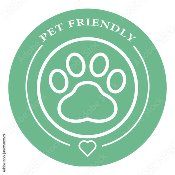 Obraz pet friendly icon sign