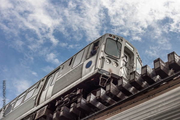 Fototapeta Subway passing overhead