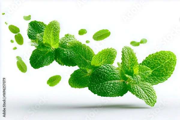 Obraz green mint leaves