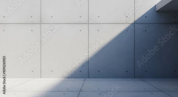 Fototapeta  Minimalist Architectural Concrete Wall with Subtle Texture and Asymmetrical Balance for Modern Design