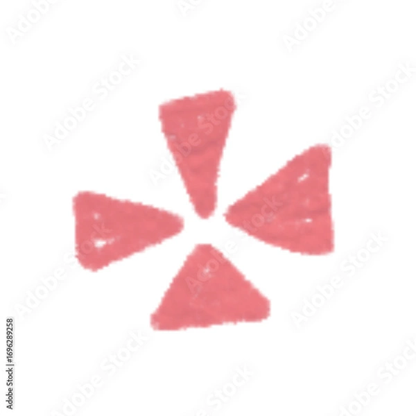 Fototapeta Abstract Textured Quadrilateral Shape Arrangement Isolated on Black Background