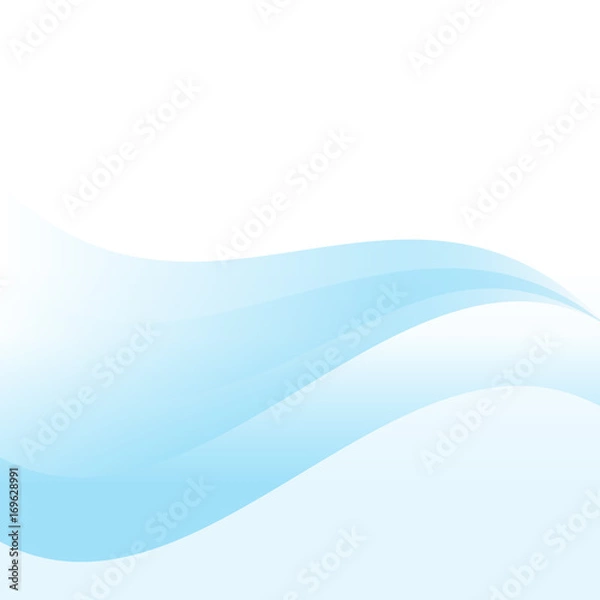 Fototapeta The Blue wave vector image background