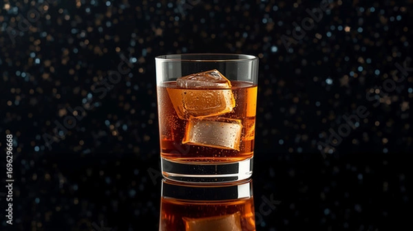 Fototapeta 銀河とウィスキーの静かな調和