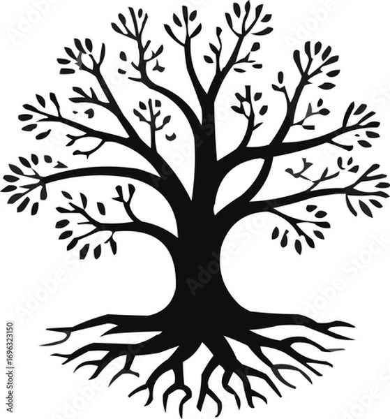 Obraz tree silhouette vector