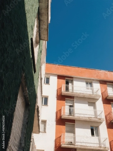 Fototapeta Urban architecture capture modern buildings cityscape daytime aerial view contemporary design for seo impact