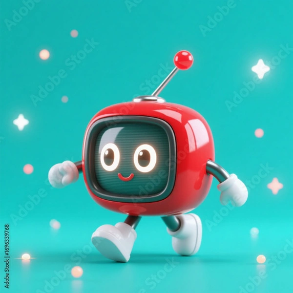 Fototapeta cartoon-style robot