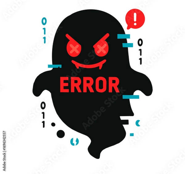 Obraz Error Ghost Graphic with Glitch Effect