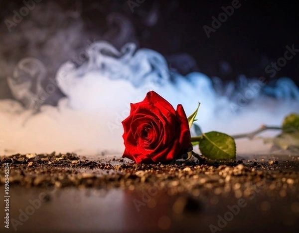 Obraz A rose on the ground