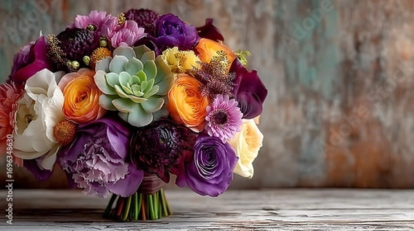 Fototapeta Elegant wedding bouquet design high resolution photo