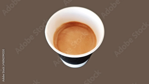 Fototapeta Espresso coffee in a paper to-go cup