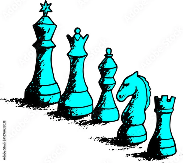 Obraz chess is looking at an opponent who doesn't exist