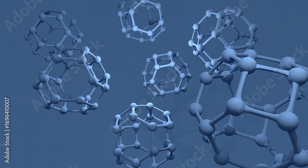 Obraz 細胞や薬品、分子結合をイメージした背景素材
