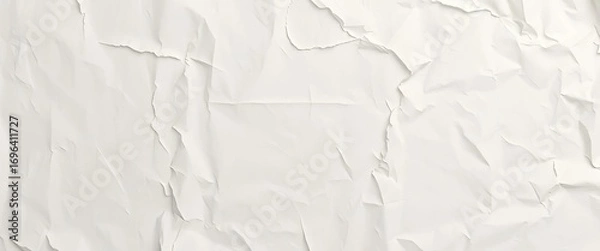 Obraz Sheet of unbleached white baking parchment, crinkled slightly, baking paper,  paper