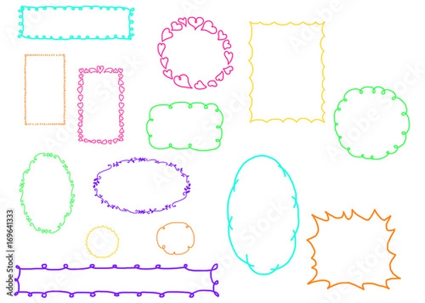 Obraz カラフルフキダシ