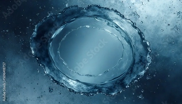 Fototapeta closeup of circular shape made water droplets